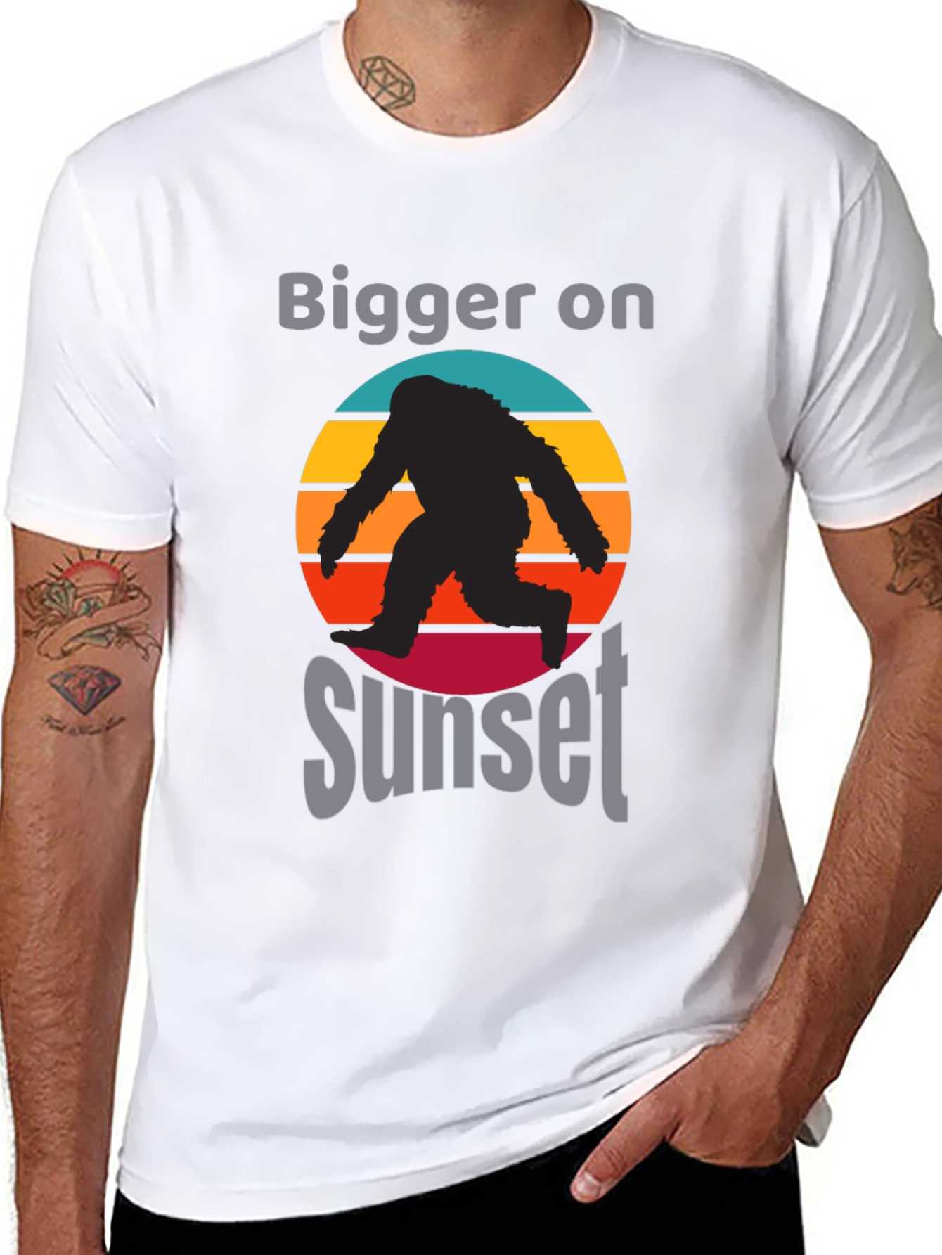 Bigger on Sunset Bigfoot Graphic Tee