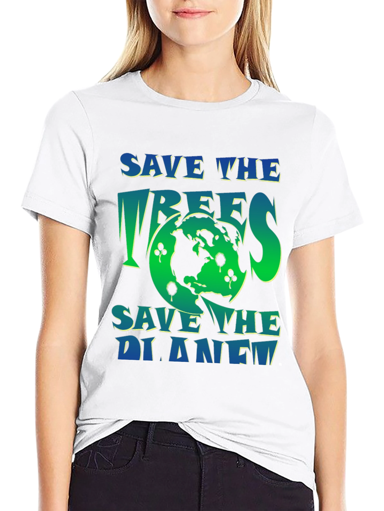Eco-Friendly Save the Planet Graphic T-Shirt