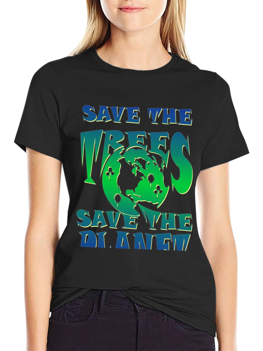 Eco-Friendly Save the Planet Graphic T-Shirt