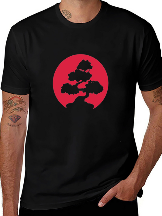 Bonsai Tree Graphic Black T-Shirt