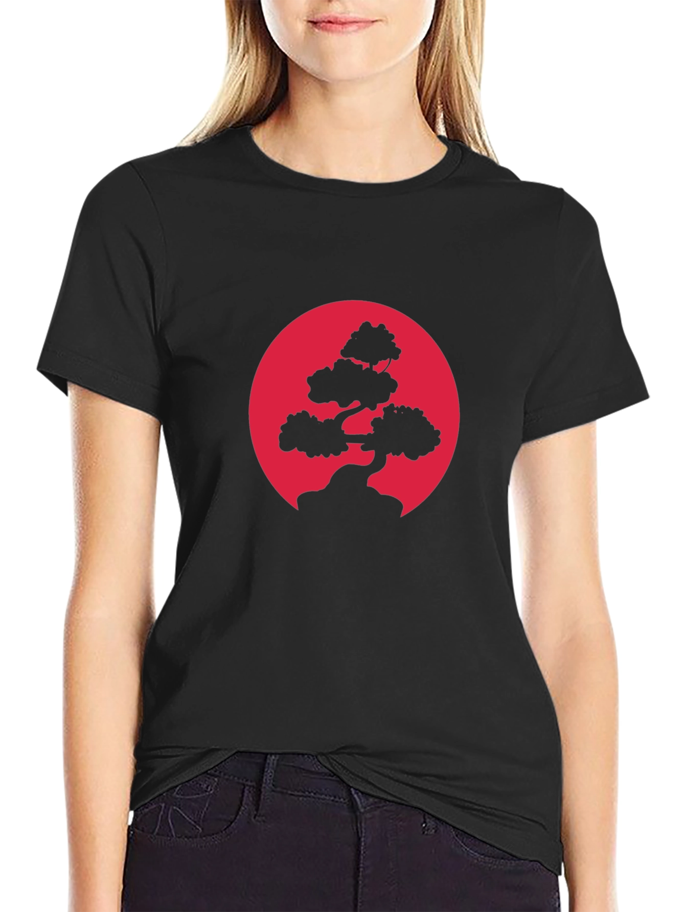 Bonsai Tree Graphic Black T-Shirt
