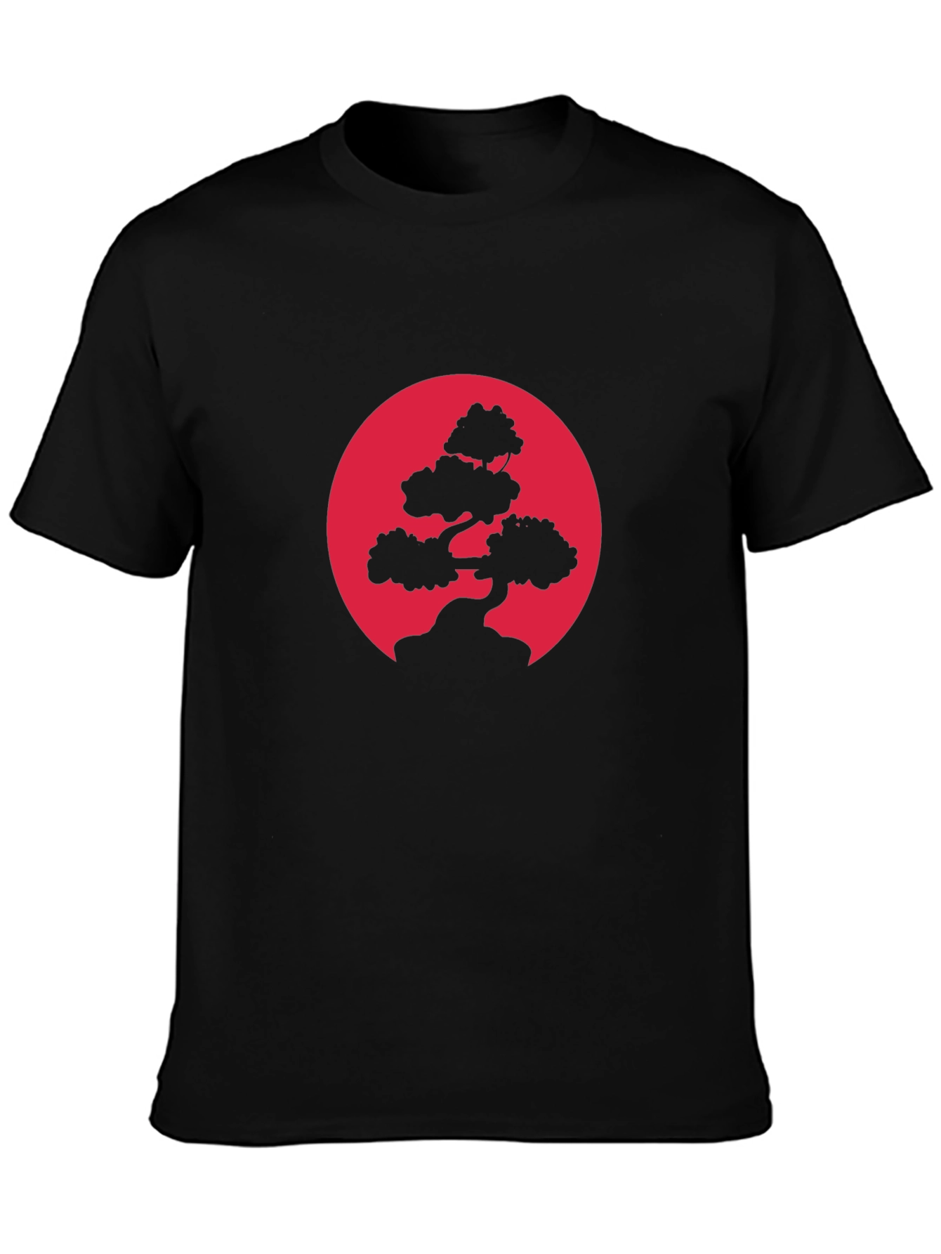 Bonsai Tree Graphic Black T-Shirt