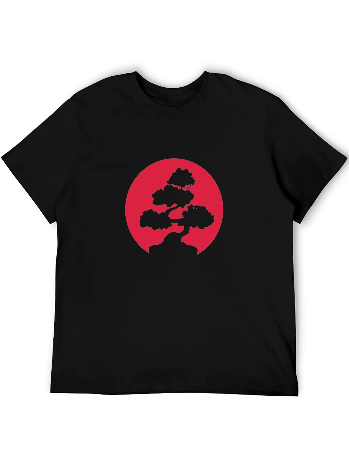 Bonsai Tree Graphic Black T-Shirt