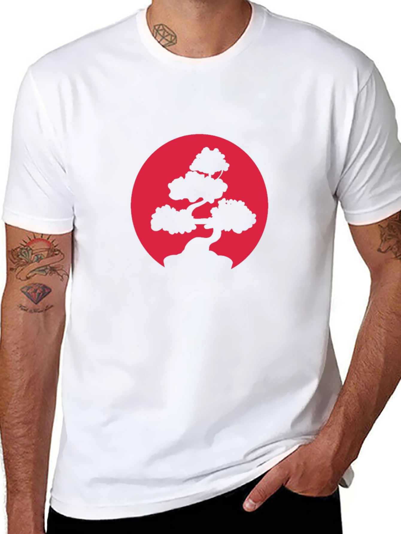 Bonsai Tree Graphic Black T-Shirt