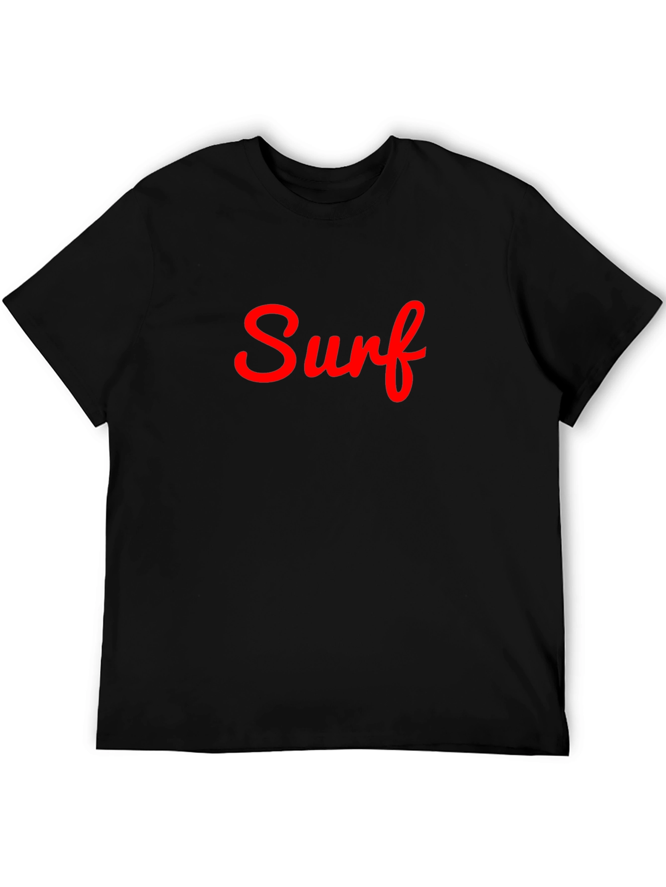 Surf Graphic Tee - Casual Black T-Shirt