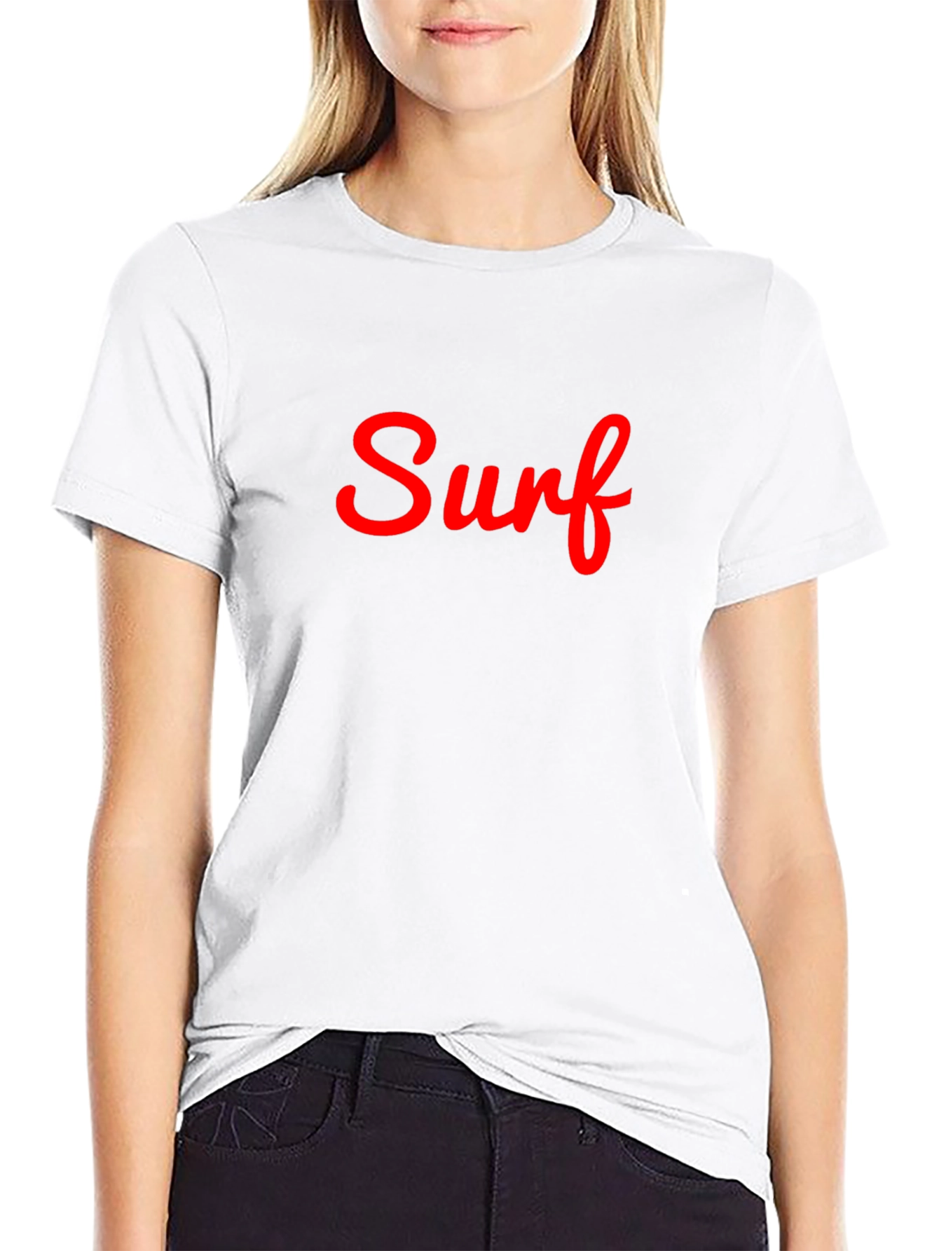 Surf Graphic Tee - Casual Black T-Shirt