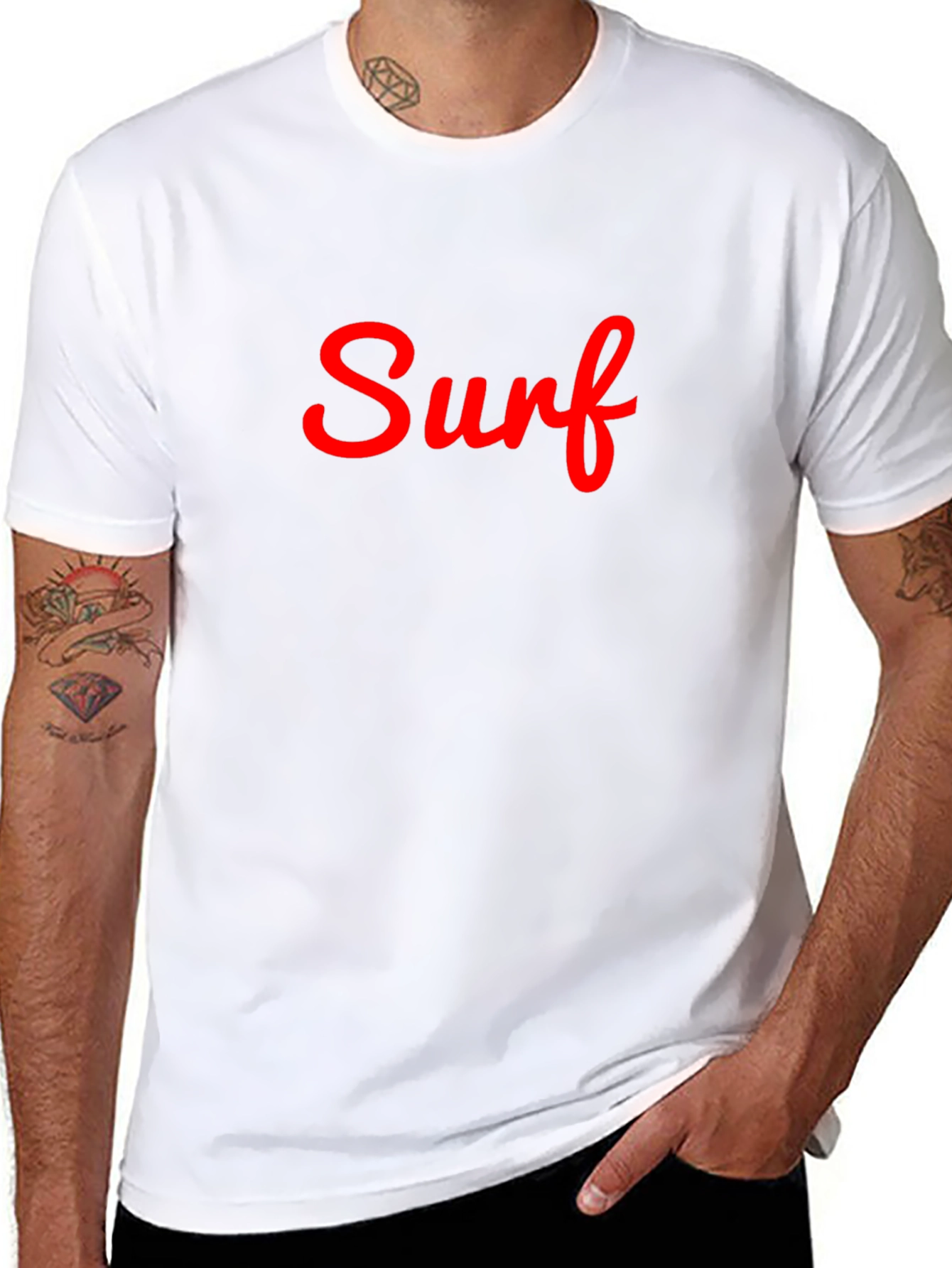 Surf Graphic Tee - Casual Black T-Shirt