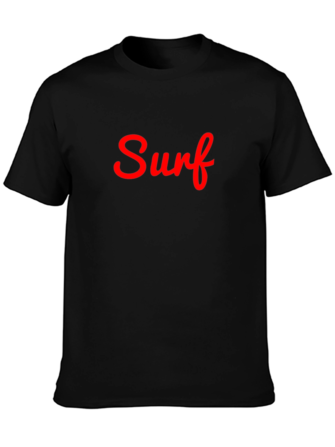 Surf Graphic Tee - Casual Black T-Shirt