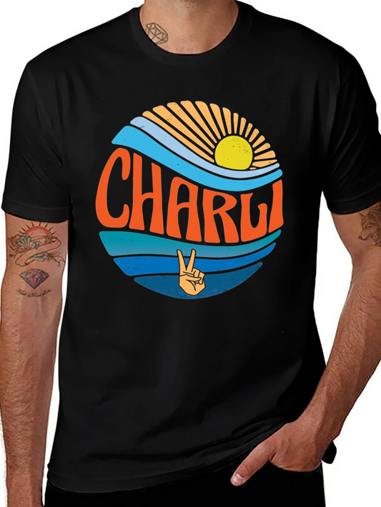 Charli Peace Sign T-Shirt - Retro Surf Style