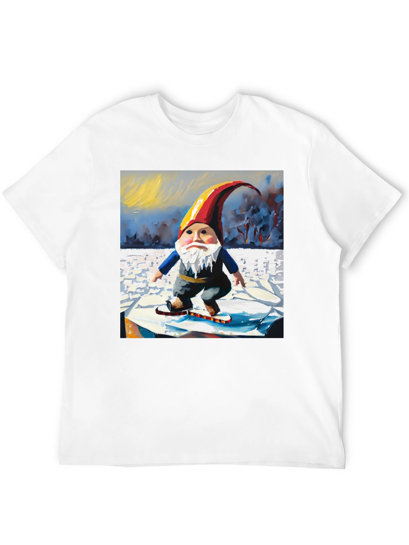 Gnome on Ice Graphic Tee - Unique Print