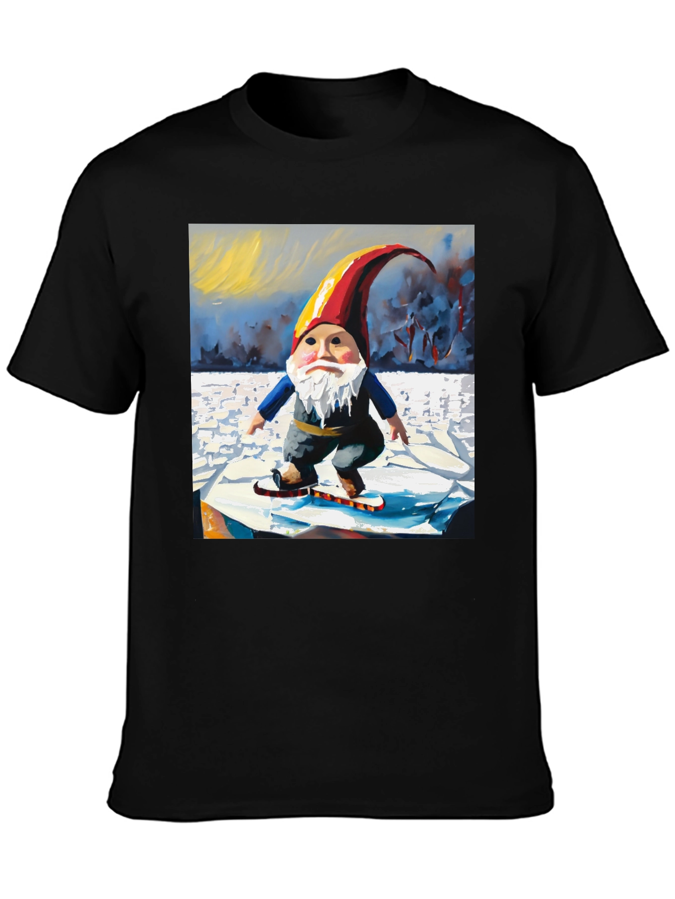 Gnome on Ice Graphic Tee - Unique Print
