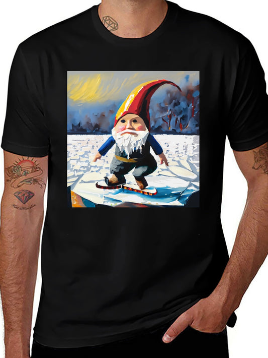 Gnome on Ice Graphic Tee - Unique Print