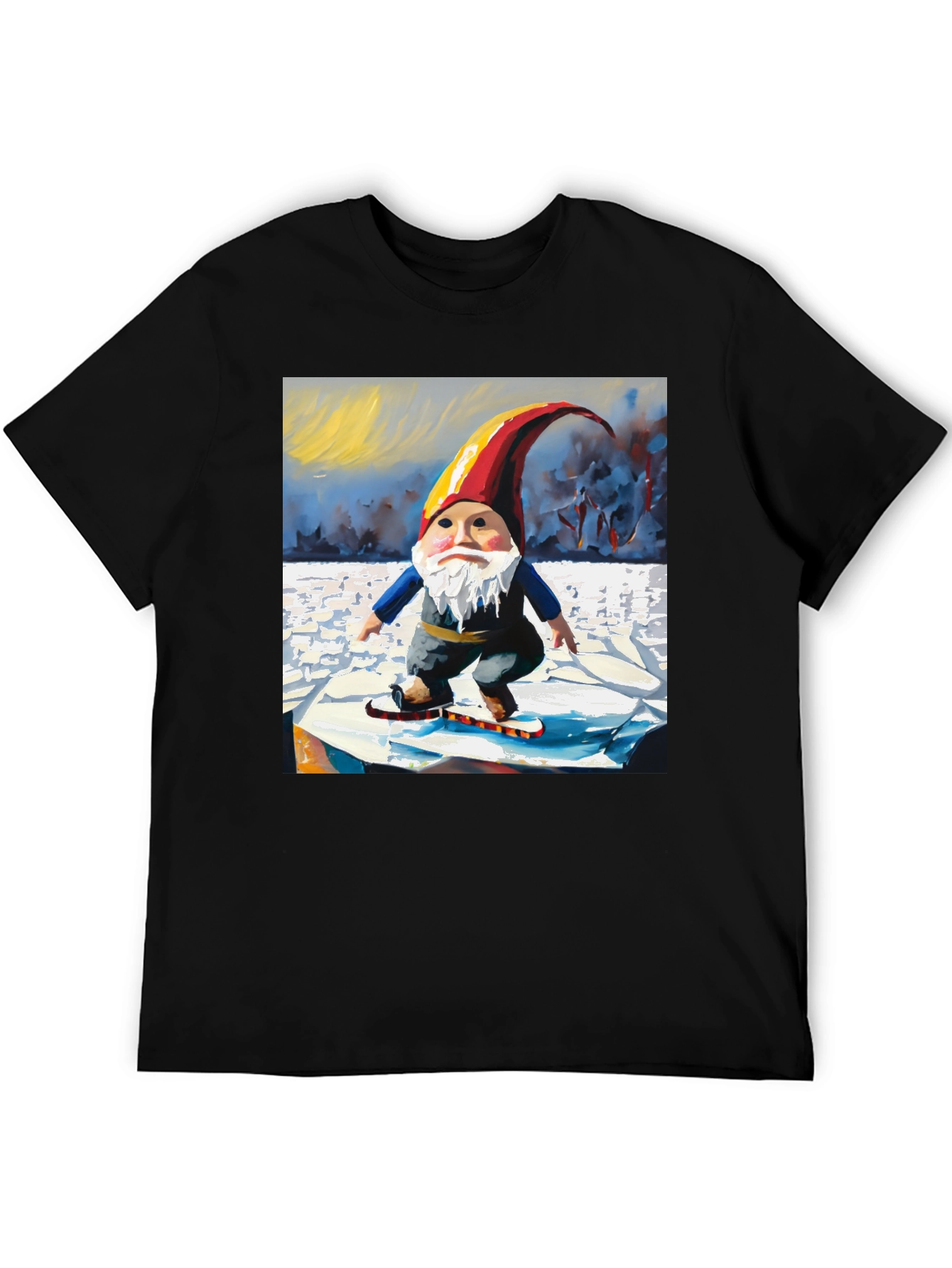 Gnome on Ice Graphic Tee - Unique Print