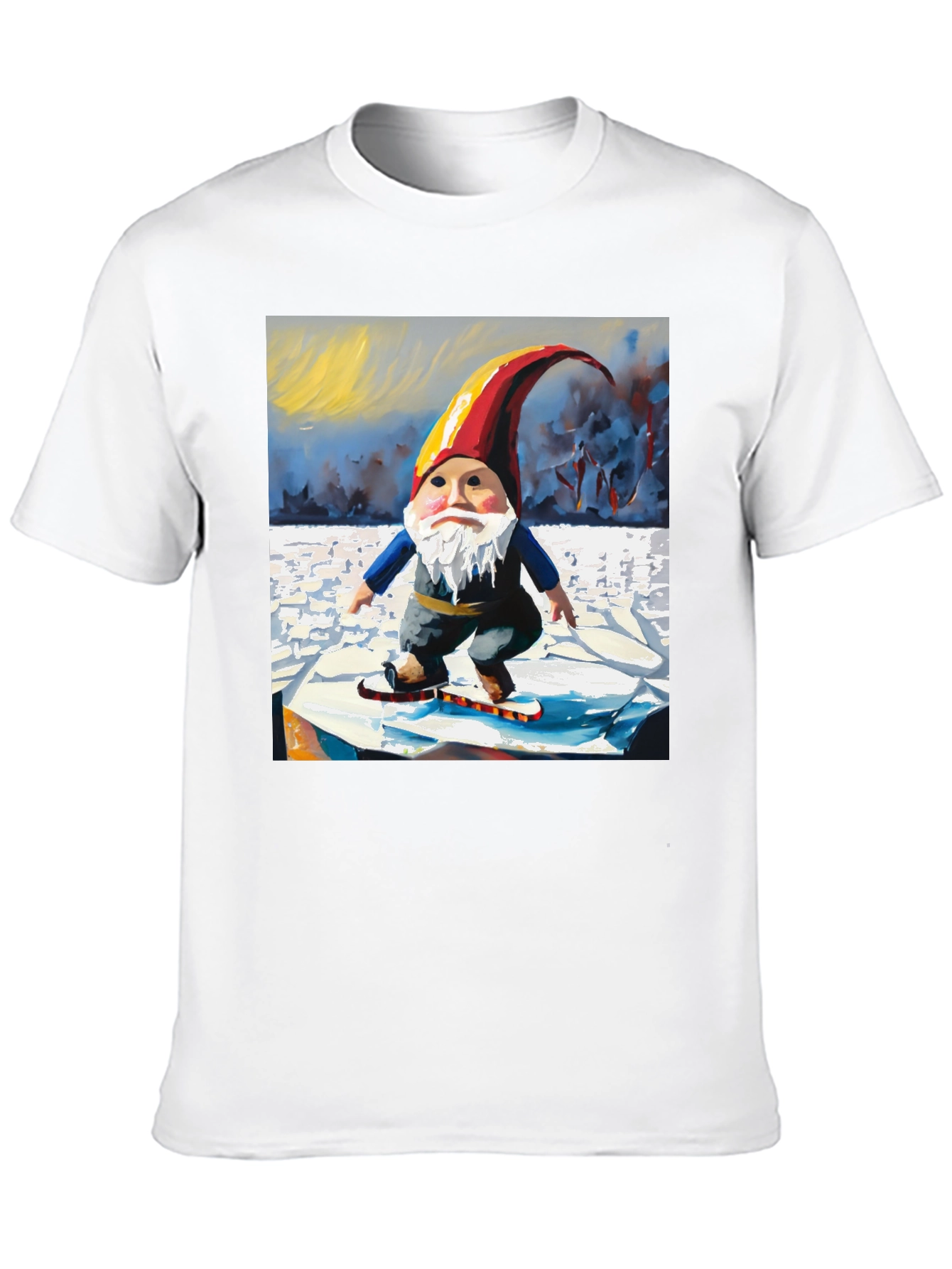 Gnome on Ice Graphic Tee - Unique Print