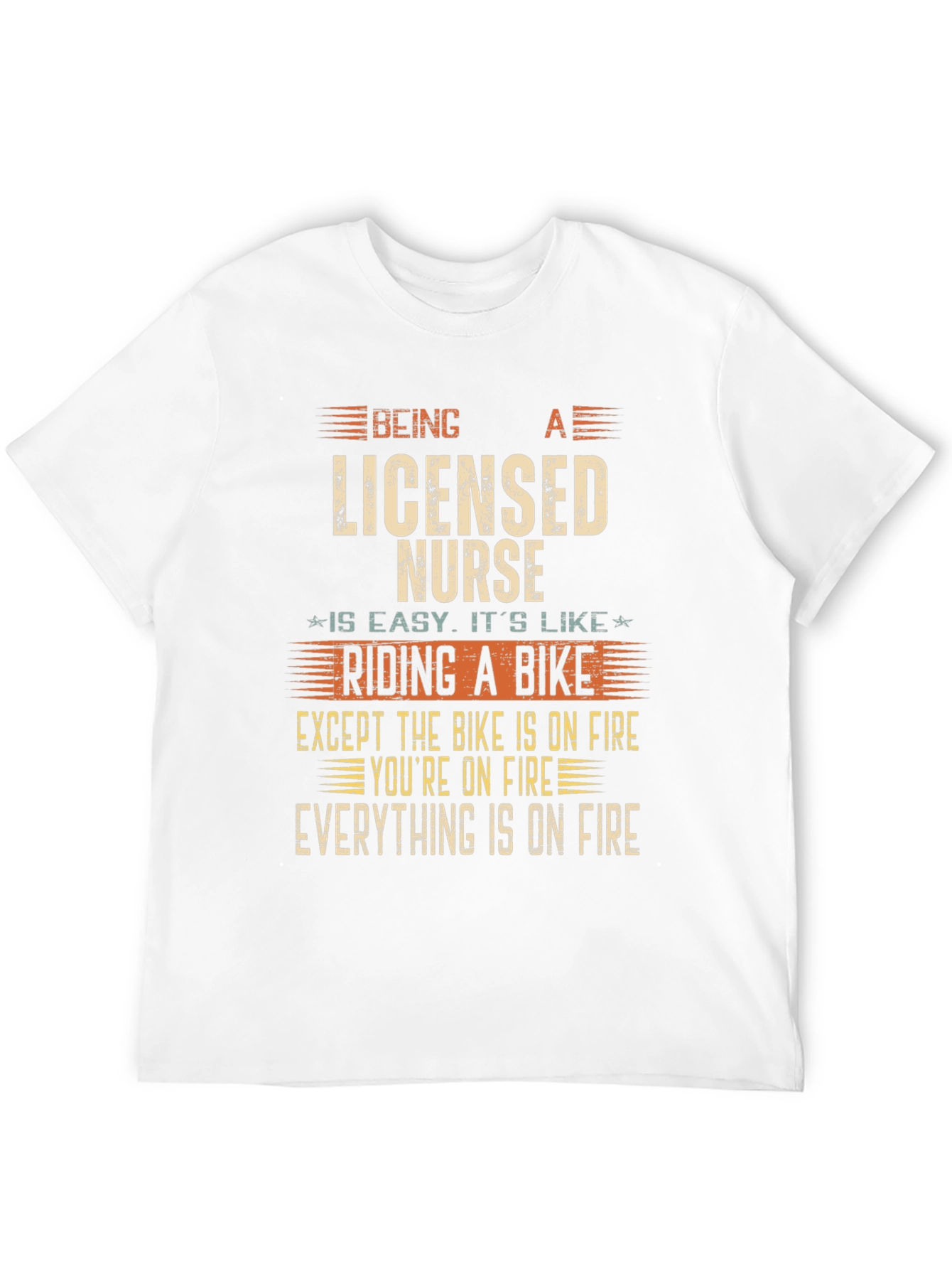 Licensed Nurse On Fire Graphic T-Shirt