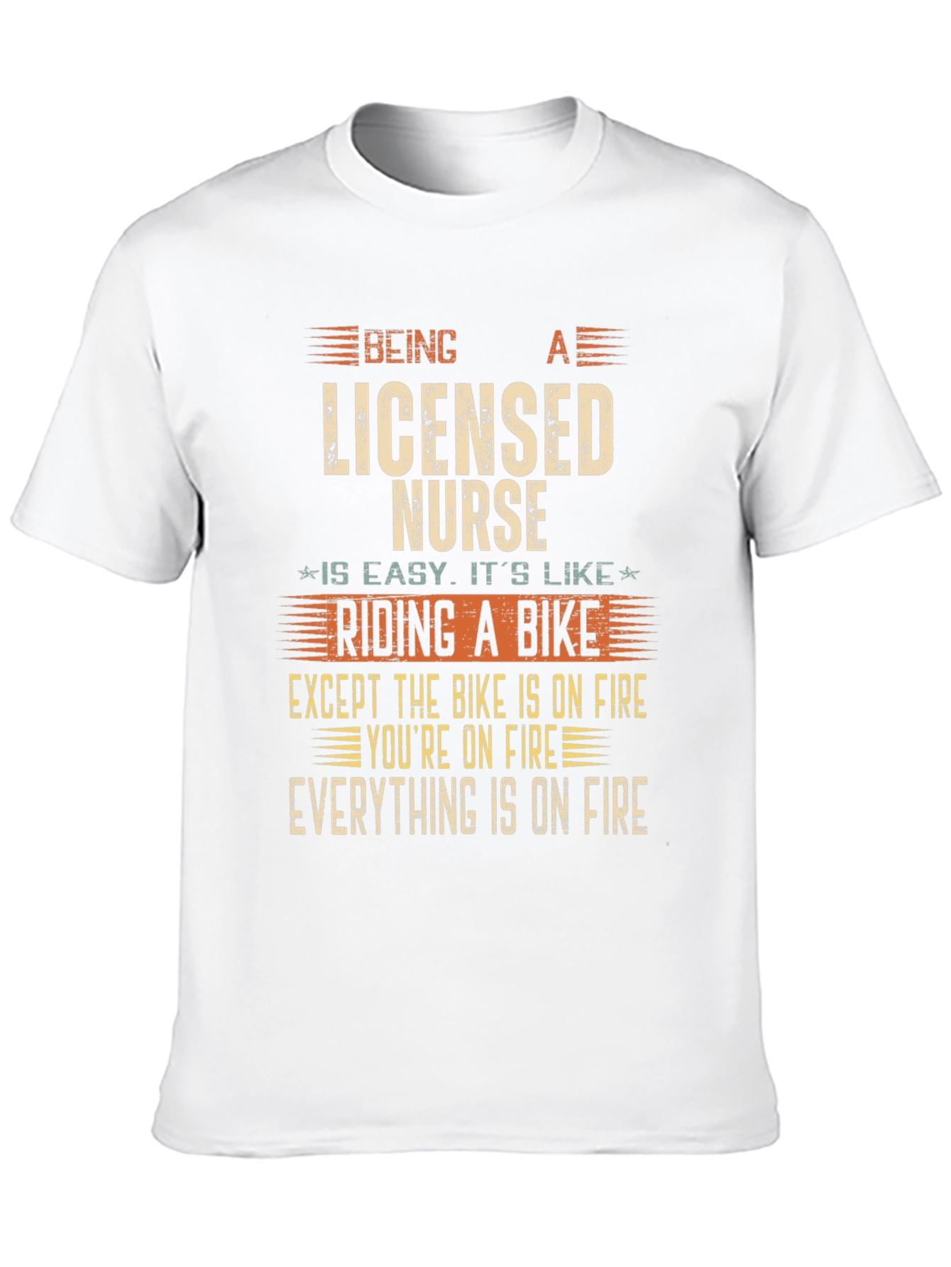 Licensed Nurse On Fire Graphic T-Shirt