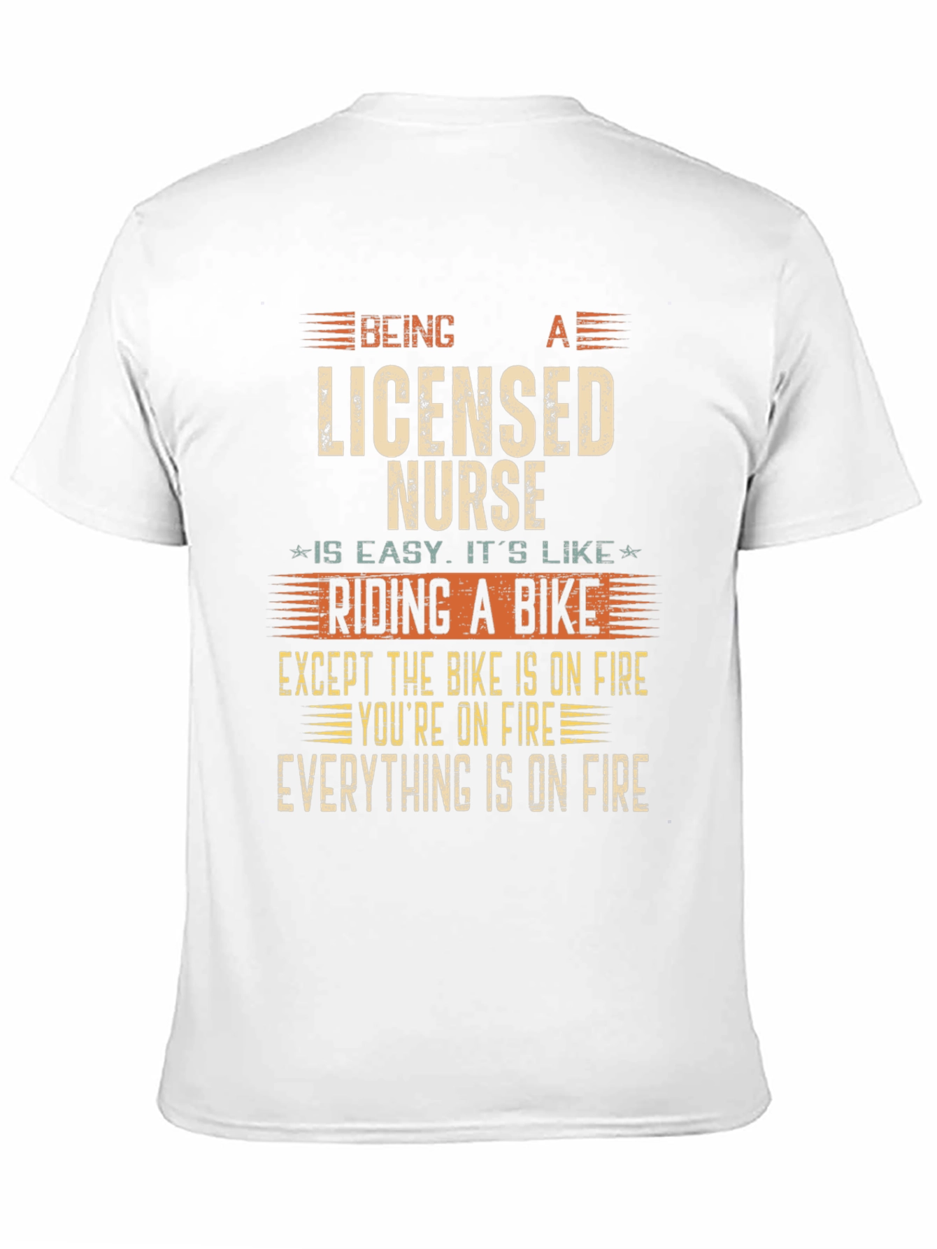 Licensed Nurse On Fire Graphic T-Shirt