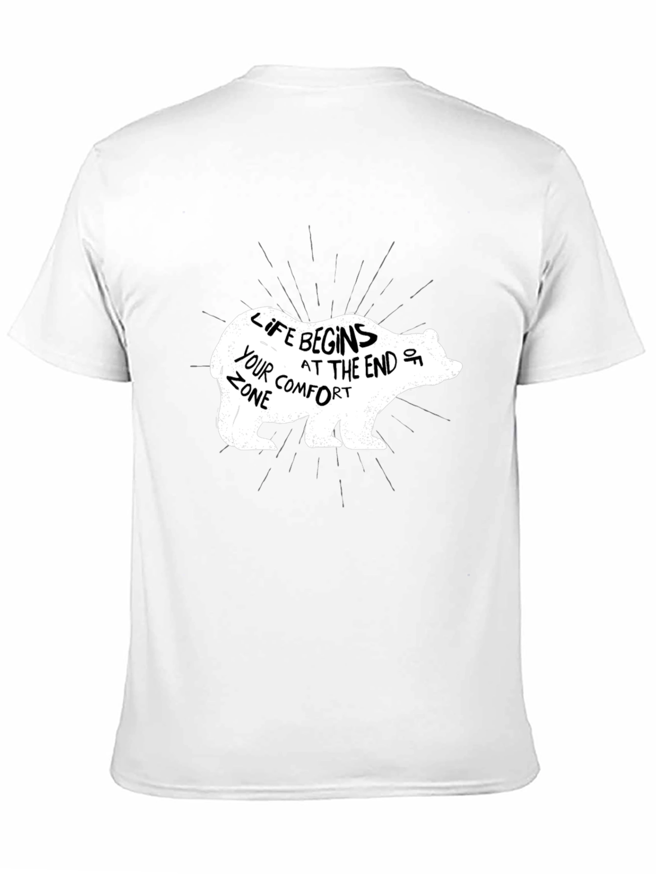 Life Begins Bear Graphic Tee - Black