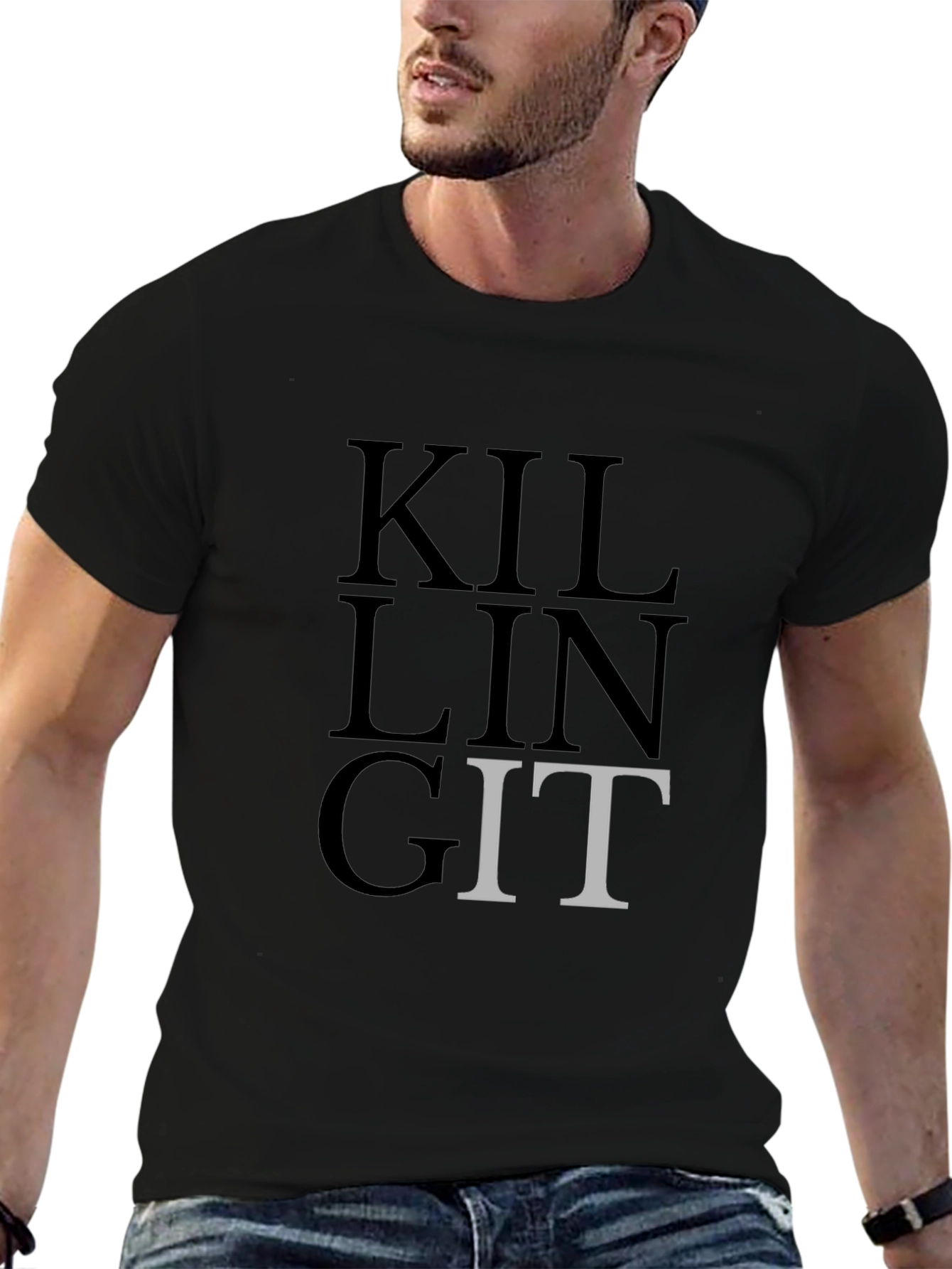 Killing Git T-Shirt - Black - Developer Humor