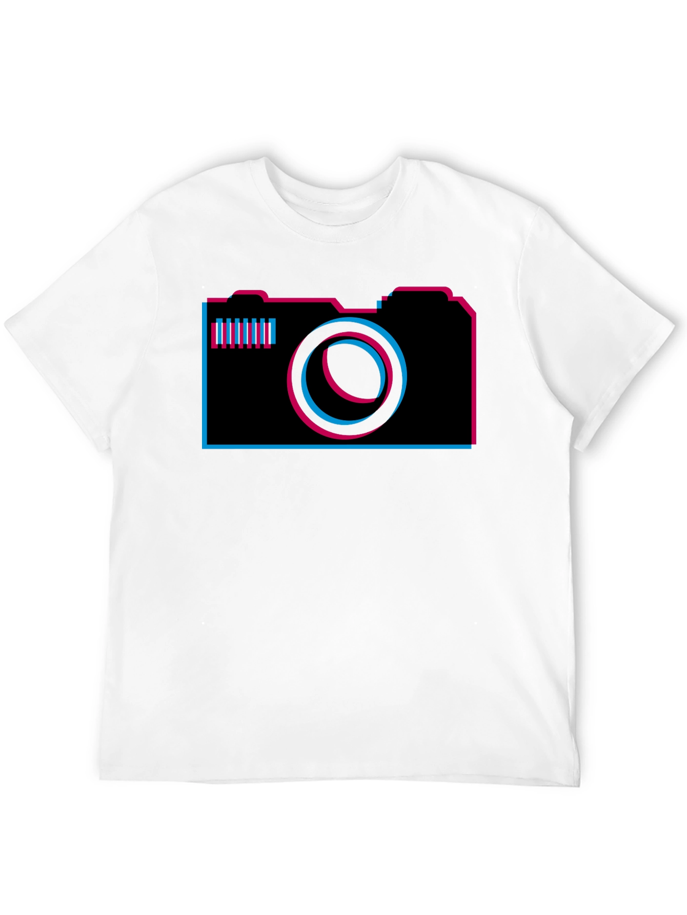 Retro Camera Graphic Tee - Mens Black T-Shirt