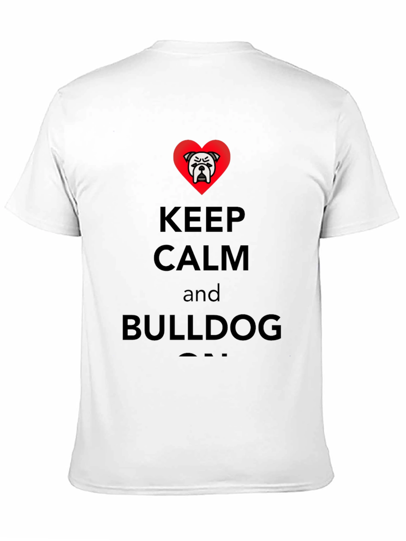 Keep Calm Bulldog T-Shirt - Black