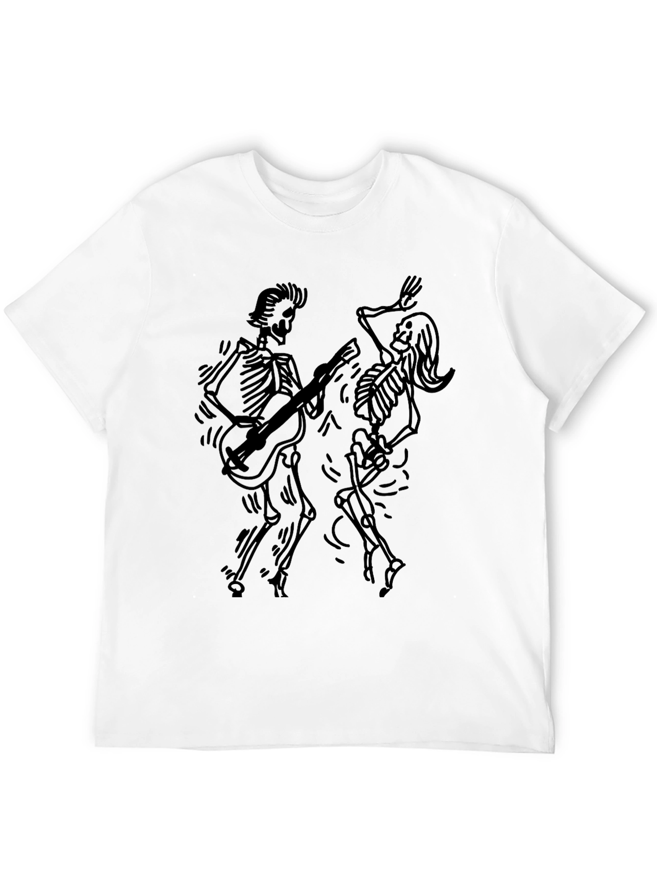 Skeleton Band Black Graphic Tee