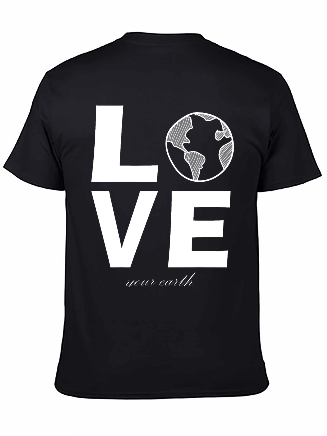 Love Your Earth Graphic Tee - Black Cotton