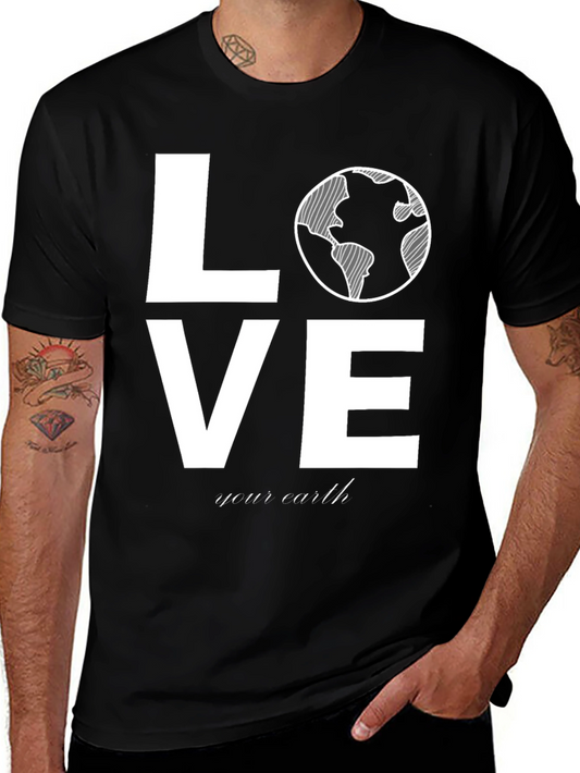 Love Your Earth Graphic Tee - Black Cotton