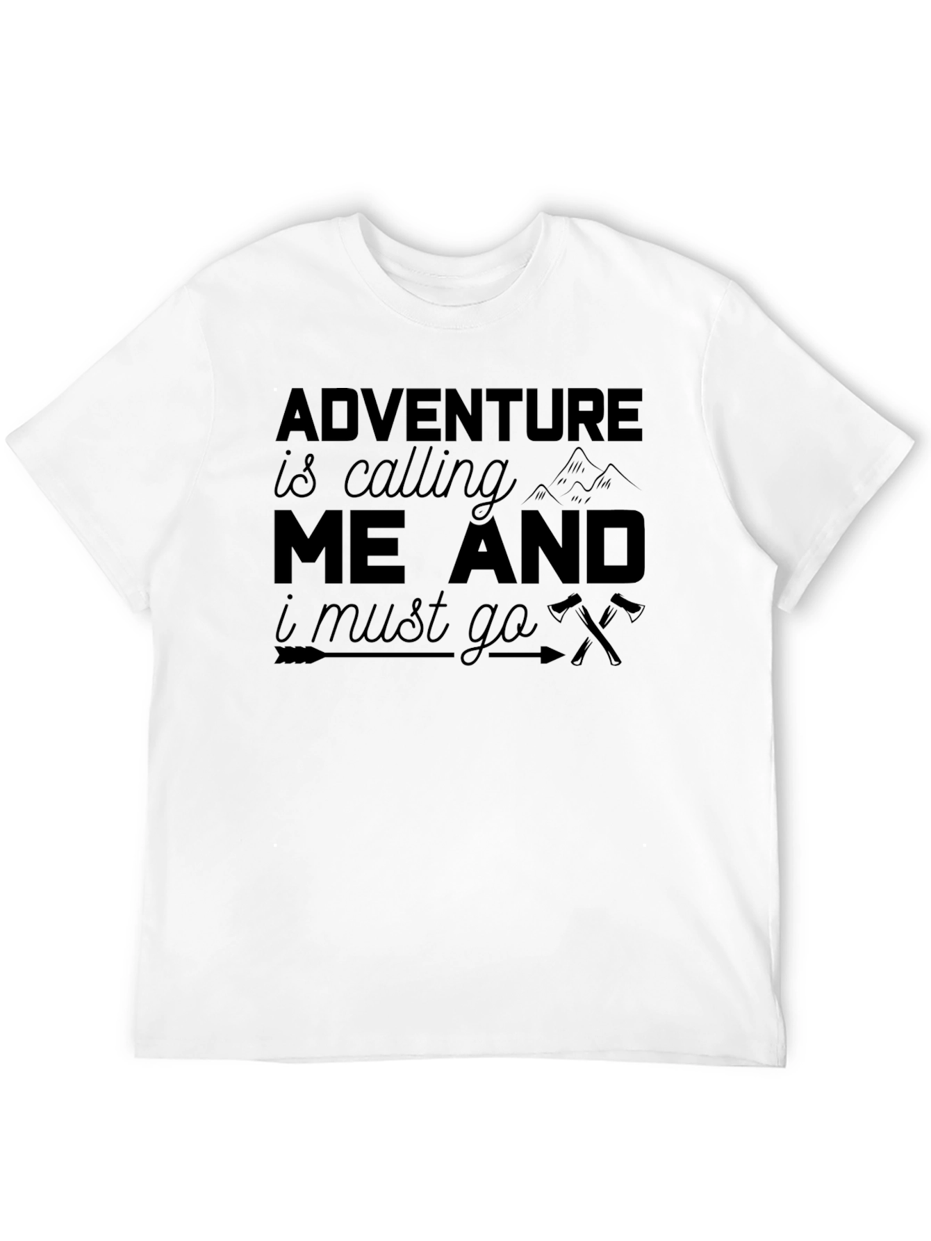 Adventure Awaits Black Graphic Tee