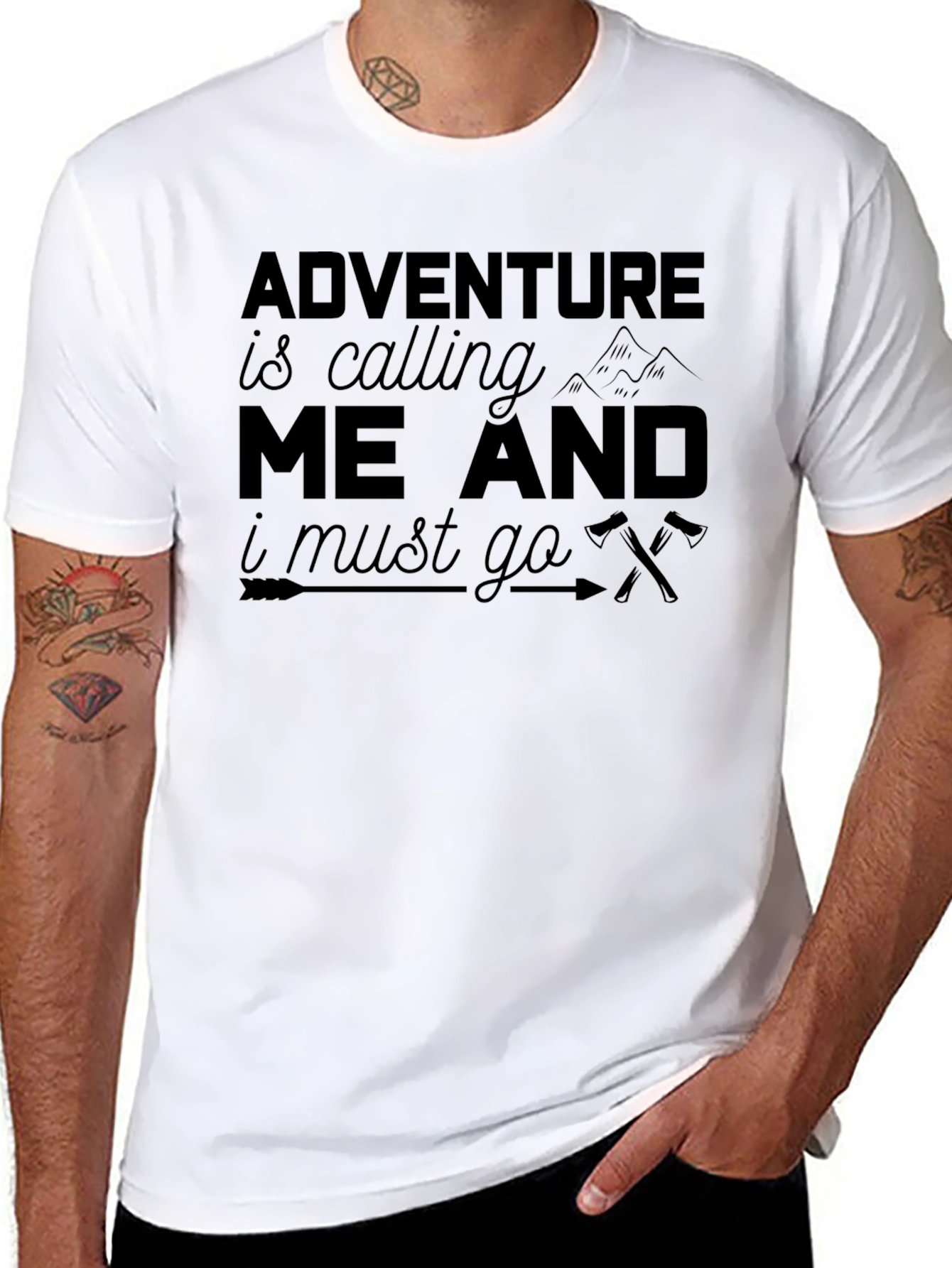 Adventure Awaits Black Graphic Tee
