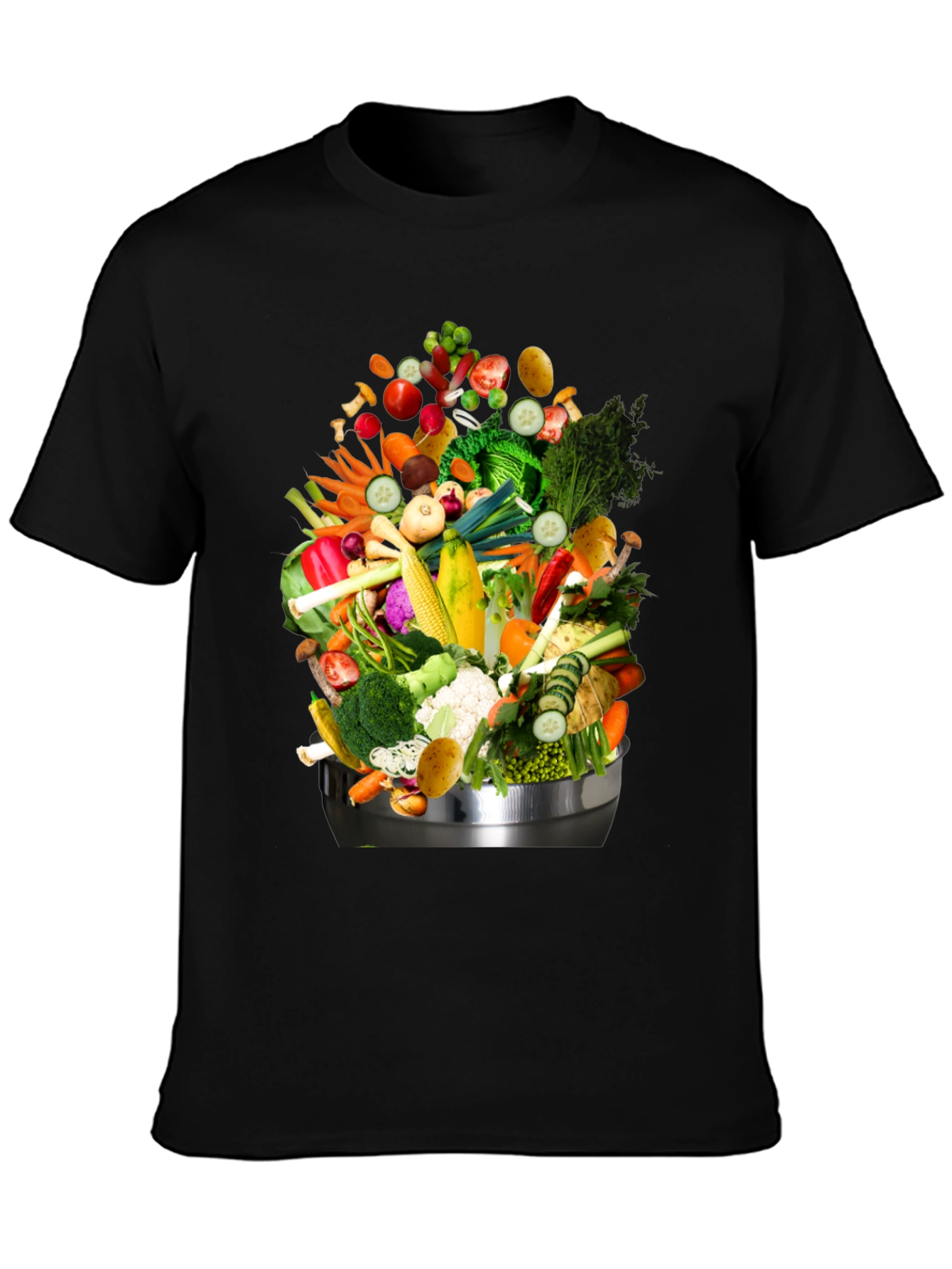 Vegetable Bowl Graphic Tee - Funny Food T-Shirt