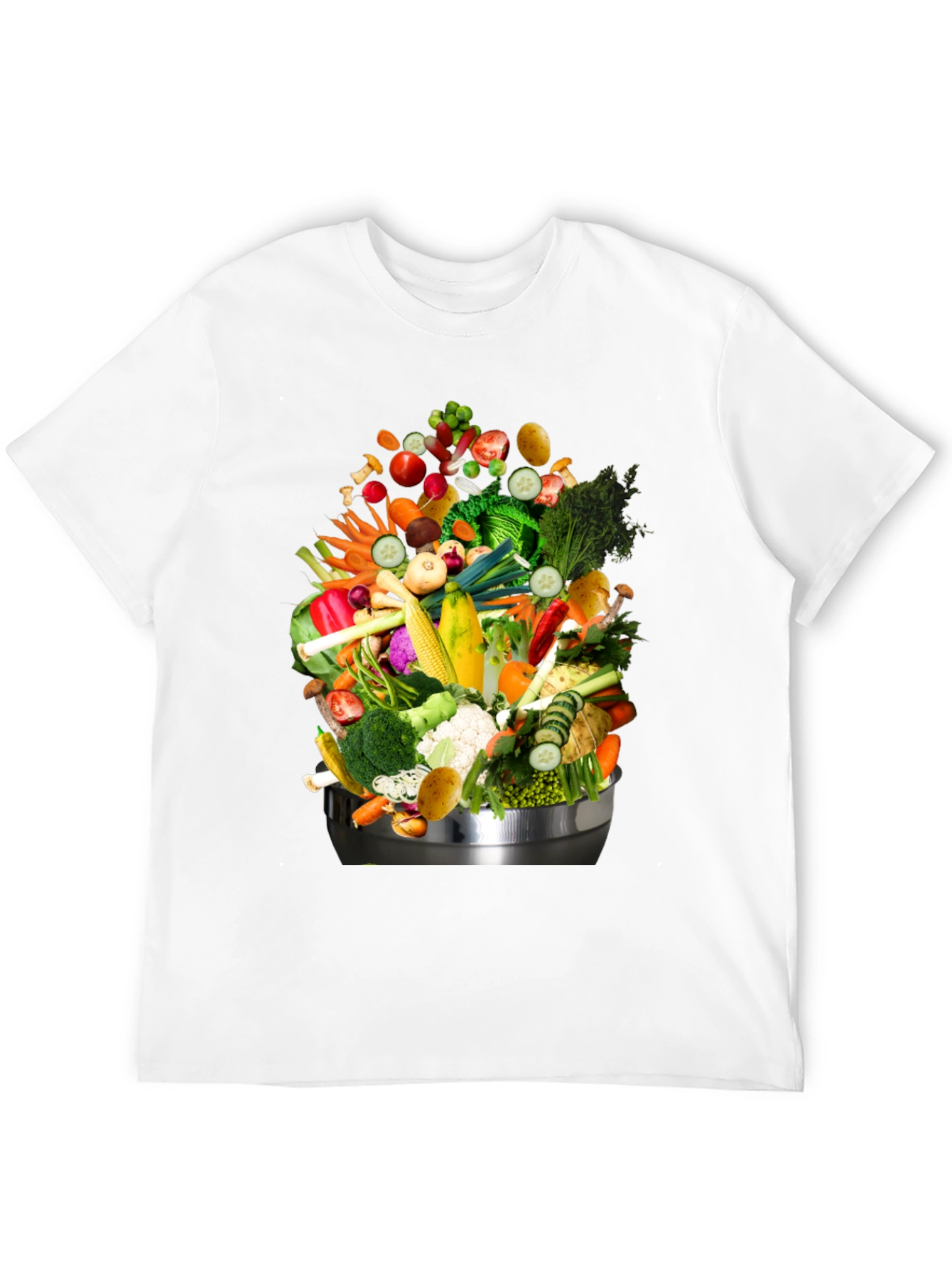 Vegetable Bowl Graphic Tee - Funny Food T-Shirt