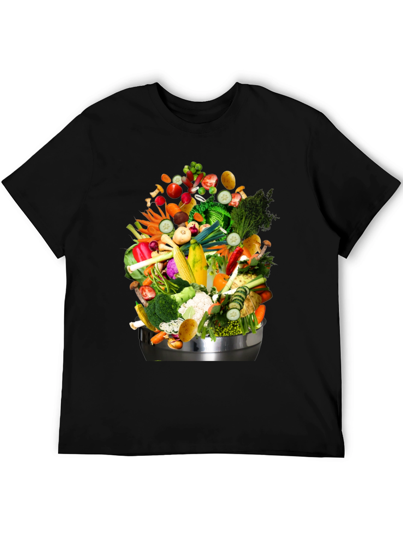 Vegetable Bowl Graphic Tee - Funny Food T-Shirt