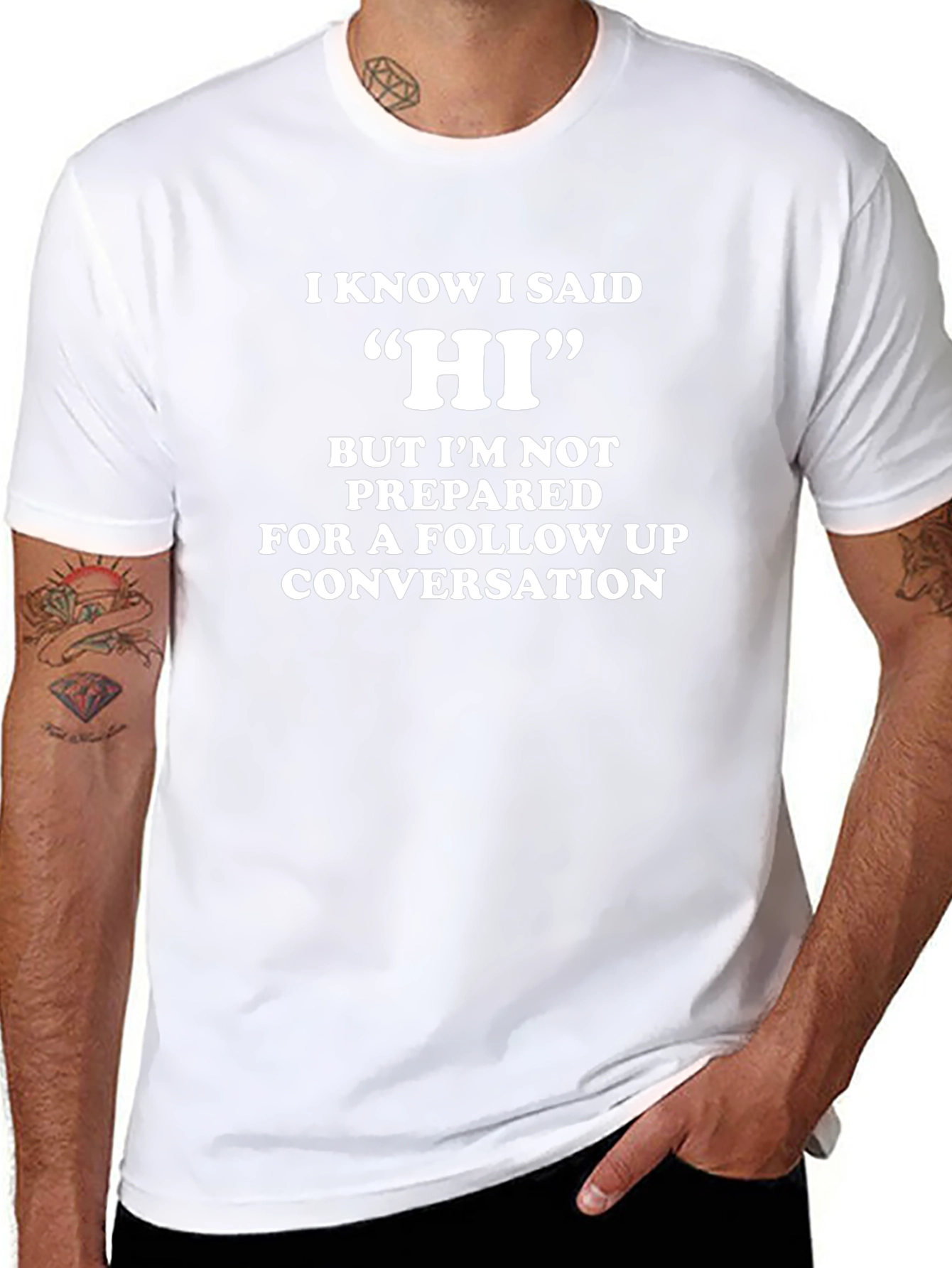 Funny Sarcastic T-Shirt - Introvert Conversation Starter Tee