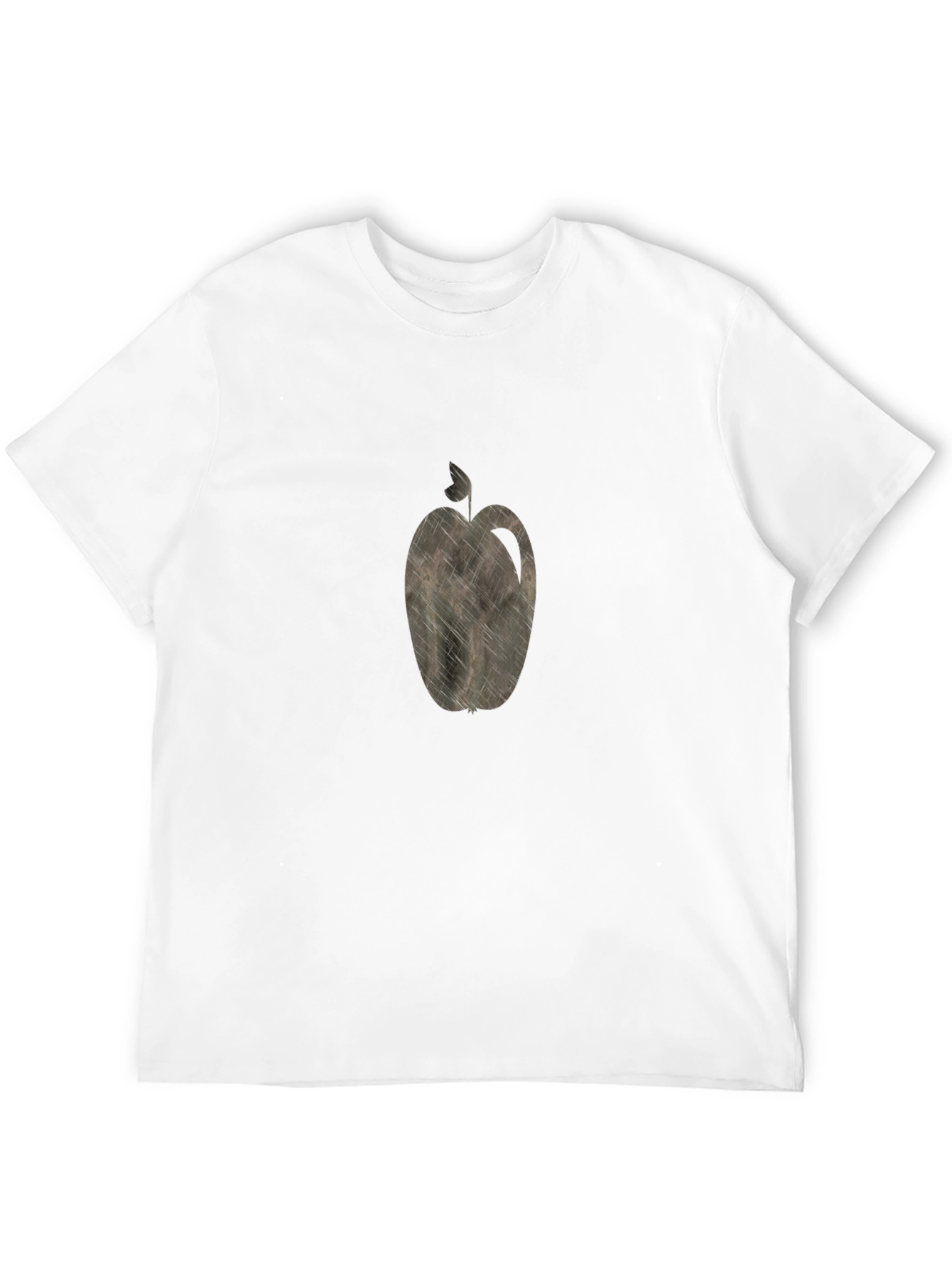 Apple Graphic Print Black T-Shirt