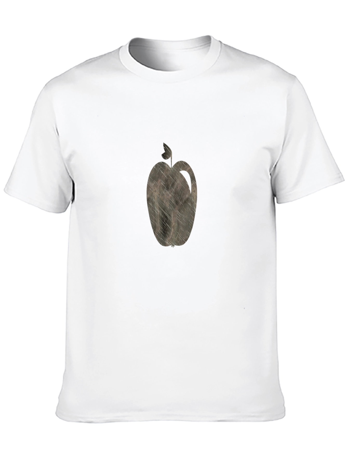 Apple Graphic Print Black T-Shirt