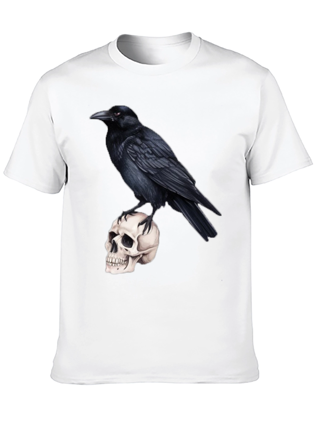 Raven Skull T-Shirt - Gothic Style