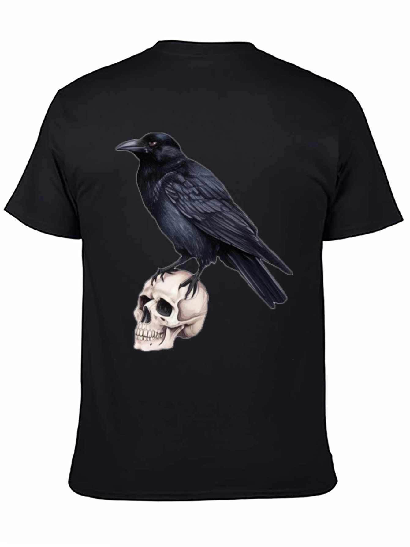 Raven Skull T-Shirt - Gothic Style