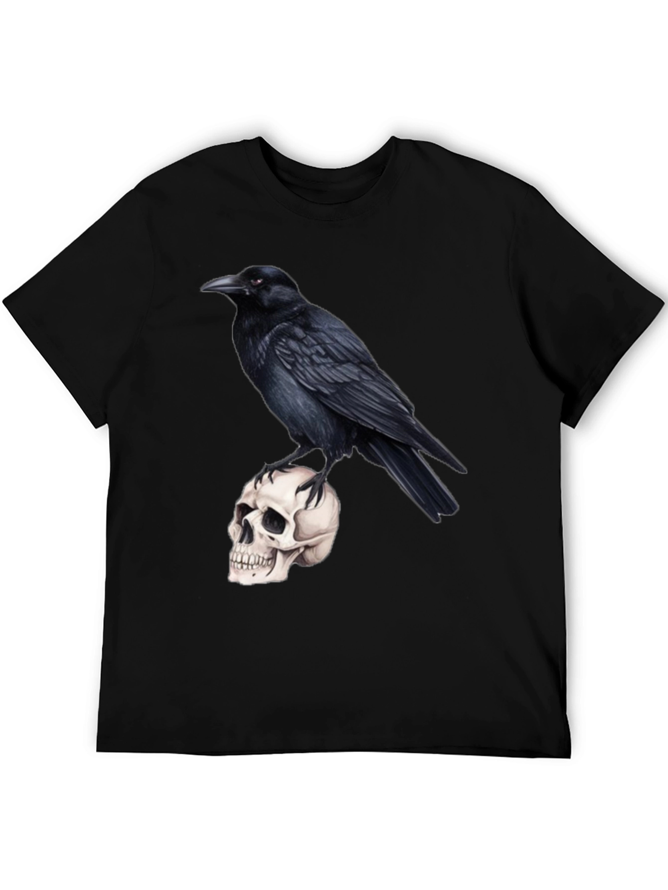 Raven Skull T-Shirt - Gothic Style