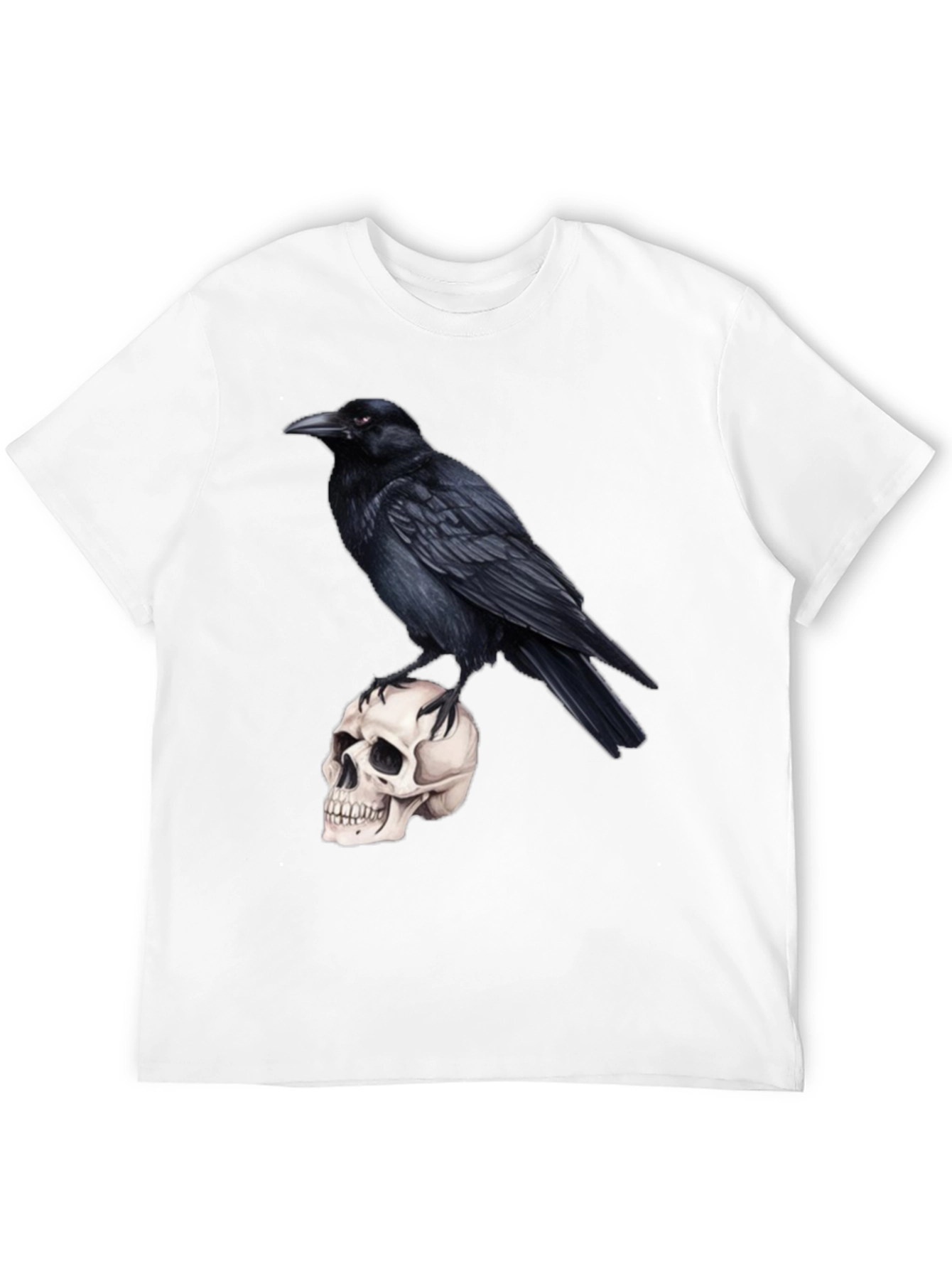 Raven Skull T-Shirt - Gothic Style