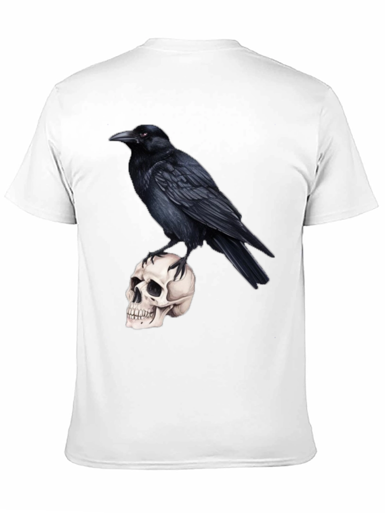 Raven Skull T-Shirt - Gothic Style