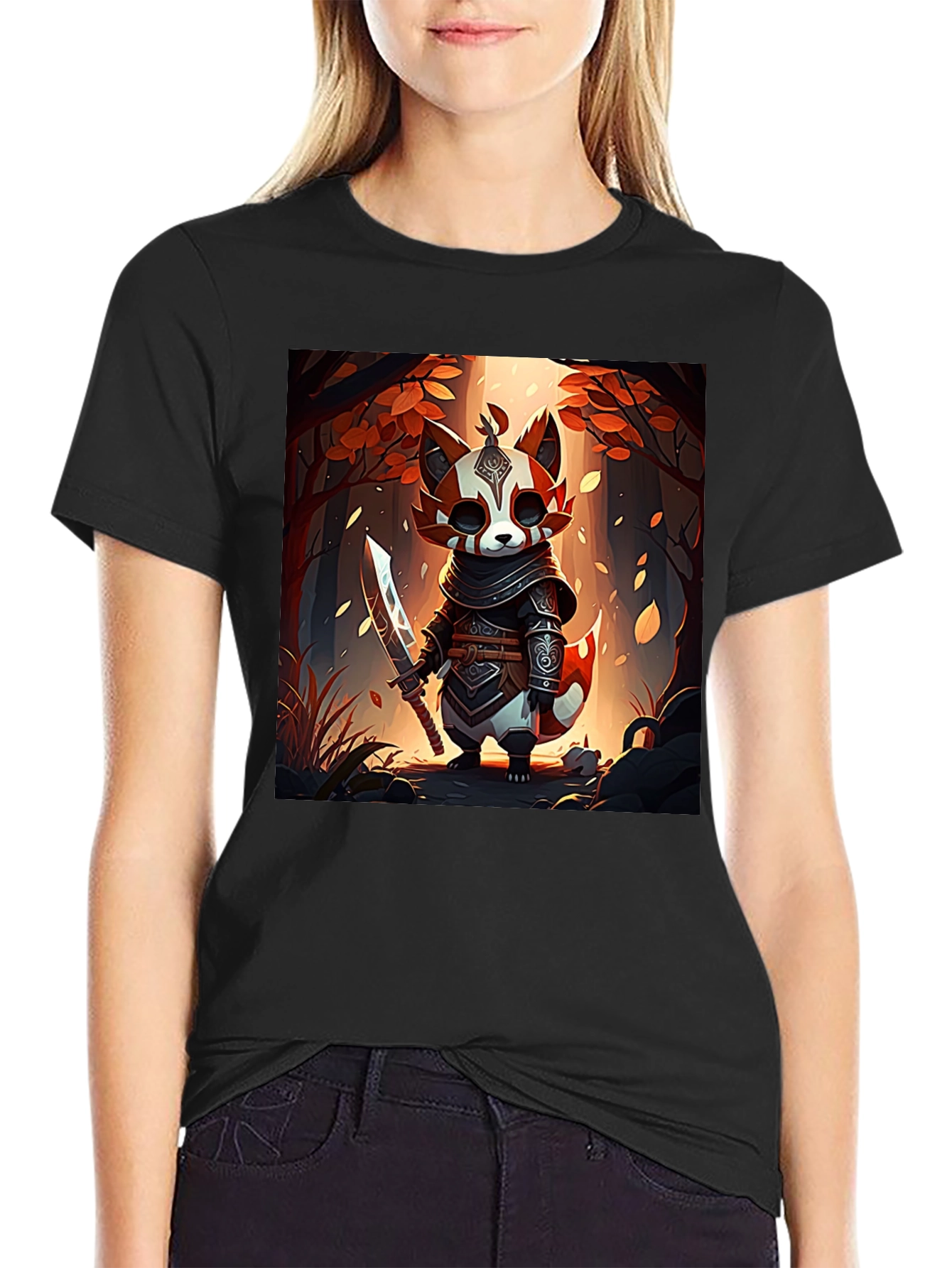 Warrior Raccoon Graphic Tee