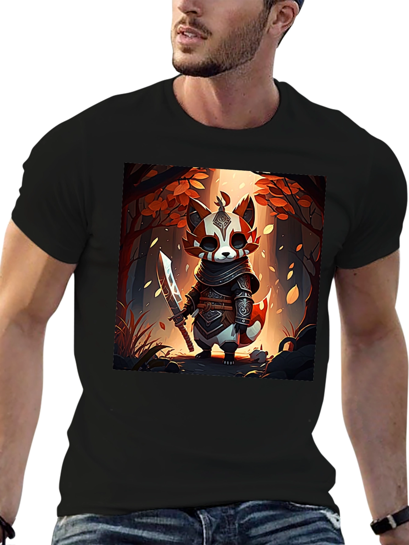 Warrior Raccoon Graphic Tee
