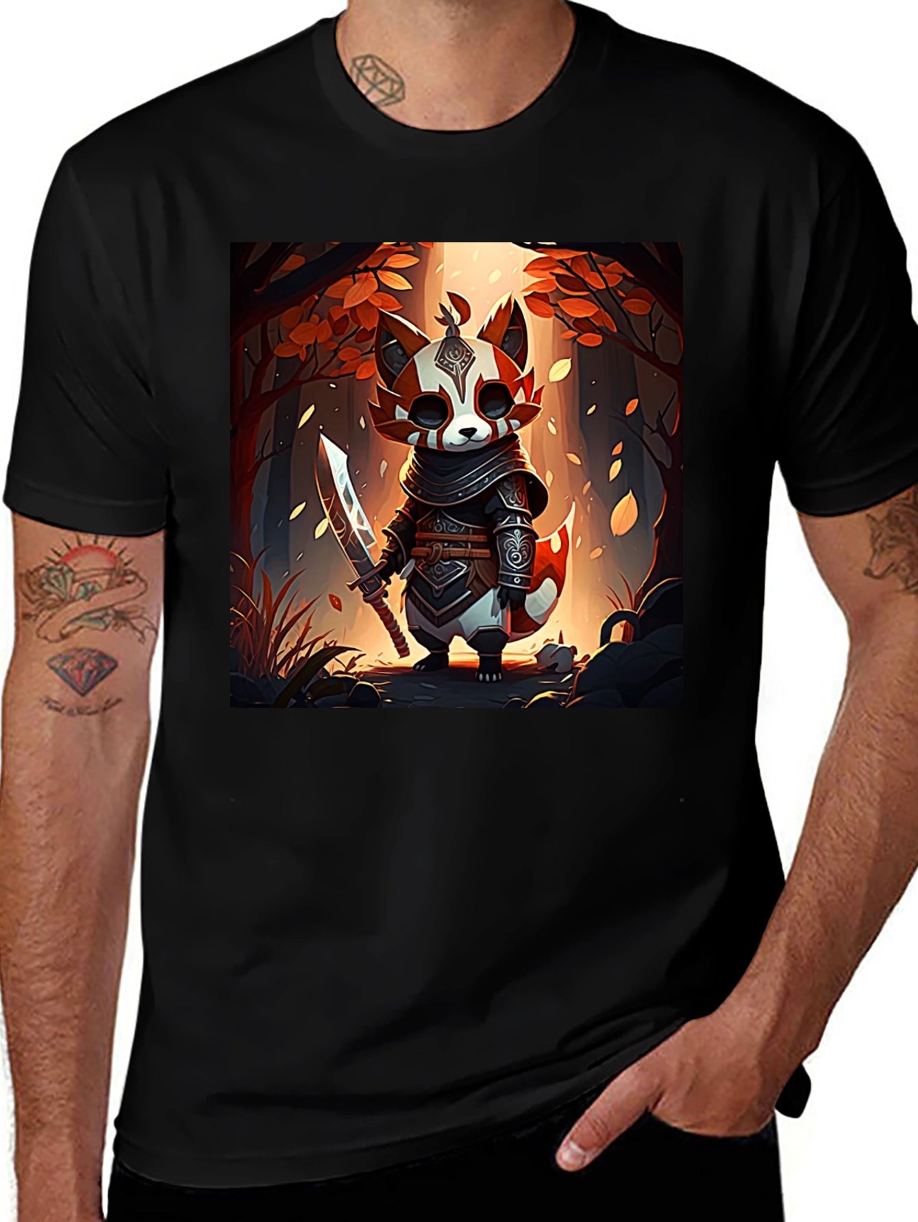 Warrior Raccoon Graphic Tee