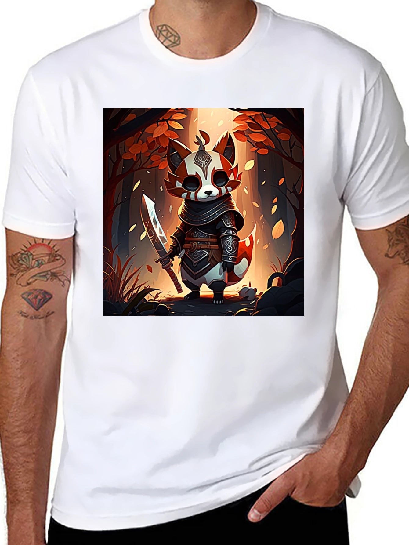 Warrior Raccoon Graphic Tee