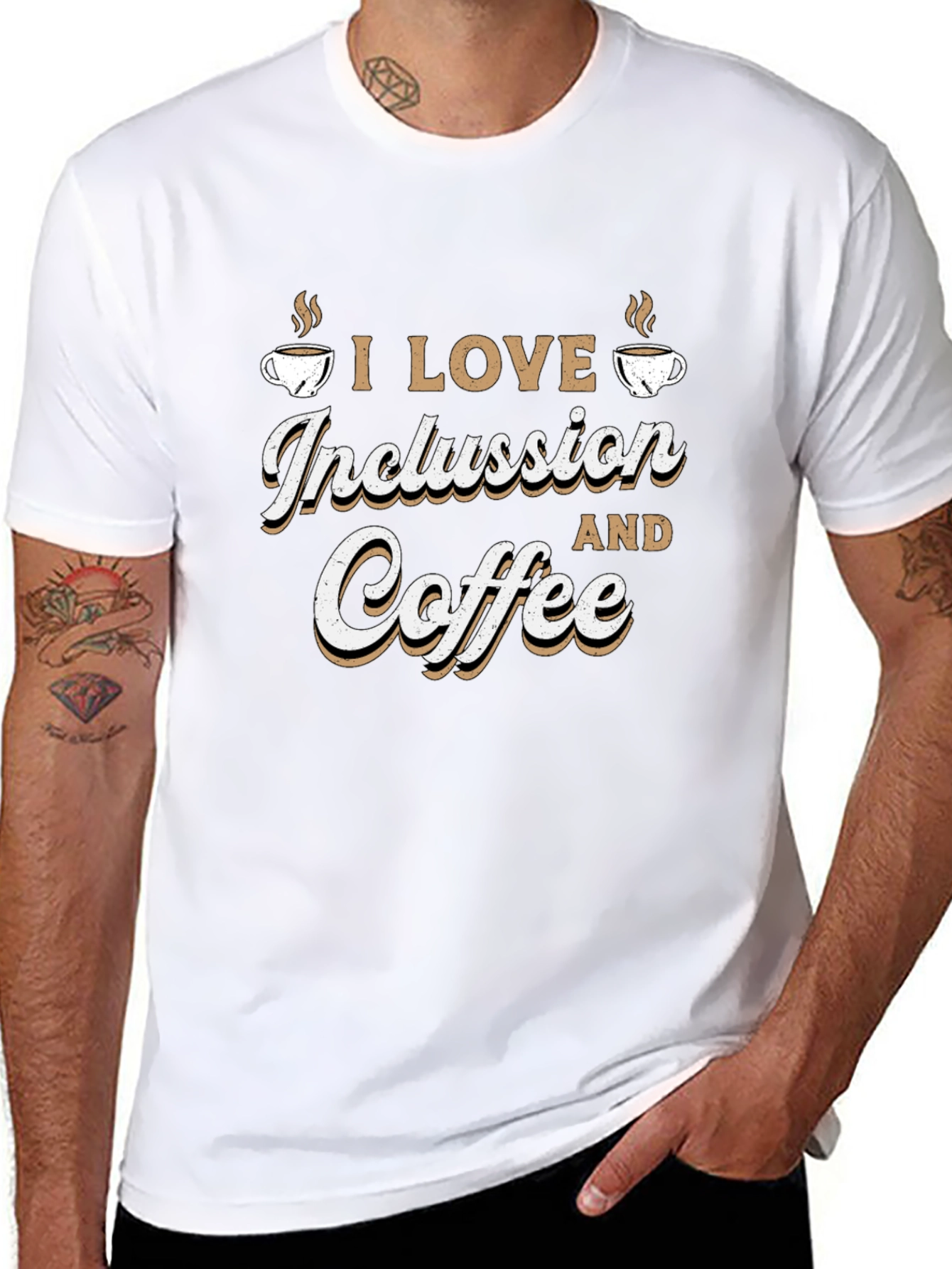 Inclusion and Coffee Graphic Tee