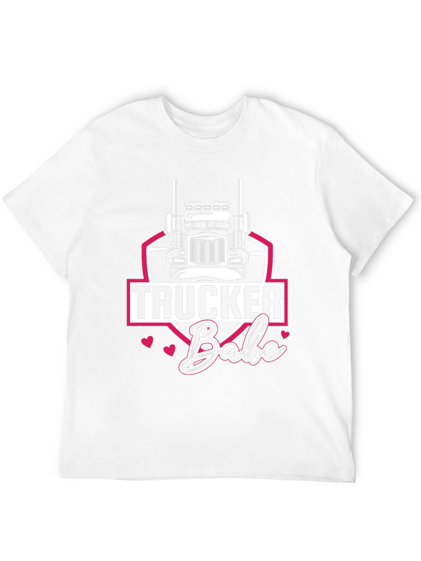 Trucker Babe Graphic Tee - Black