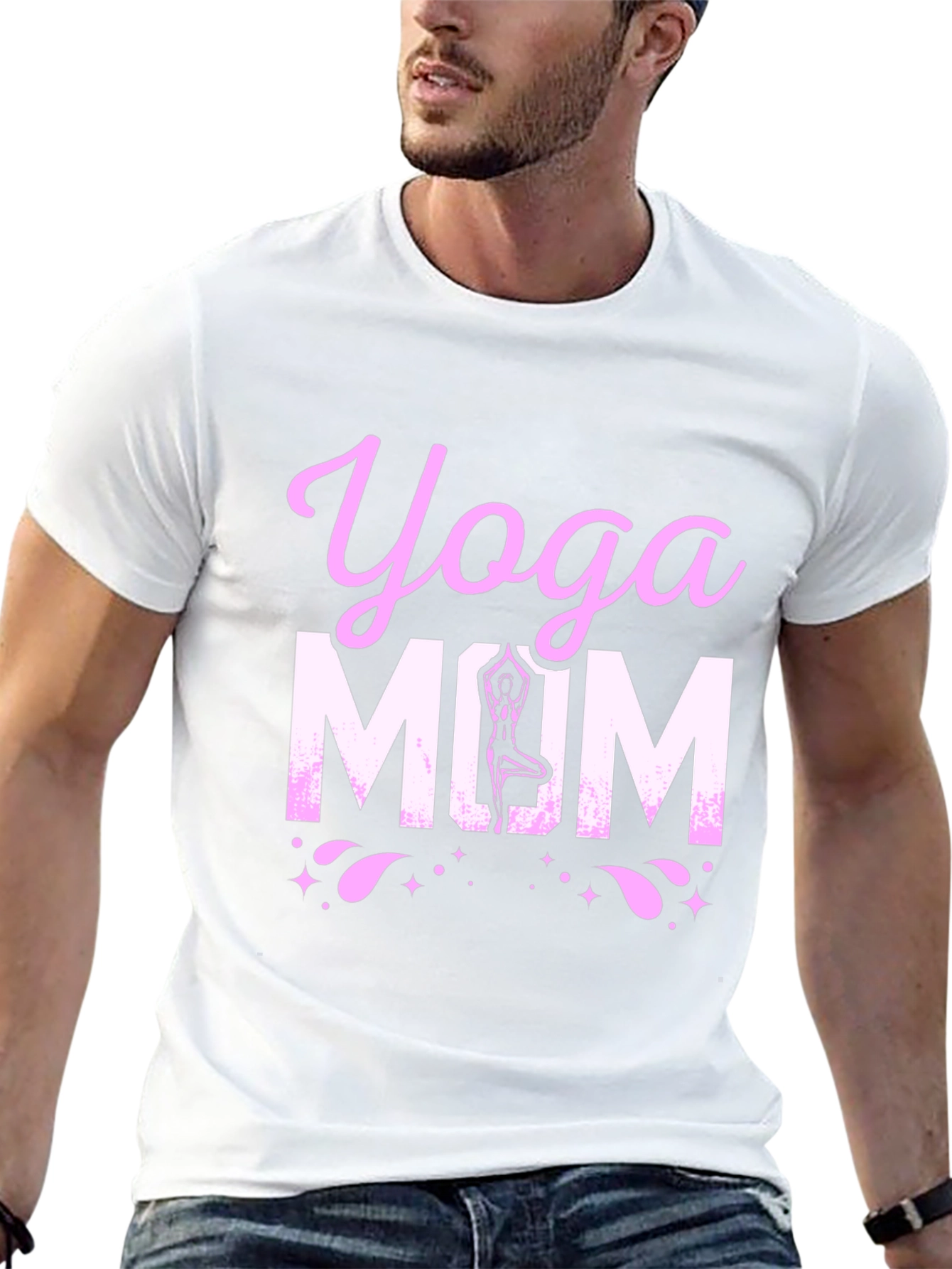 Yoga Mom Black Graphic T-Shirt