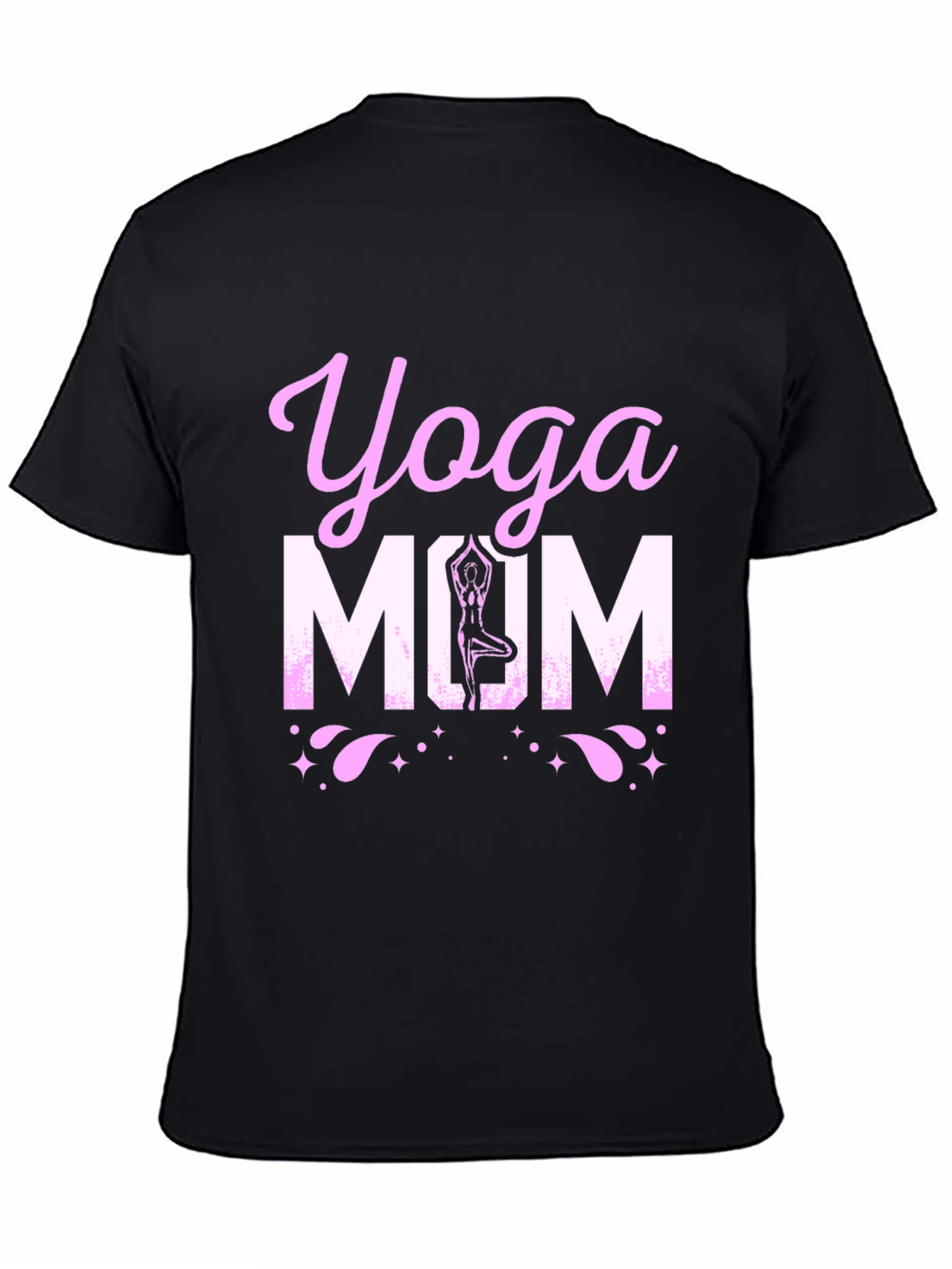 Yoga Mom Black Graphic T-Shirt