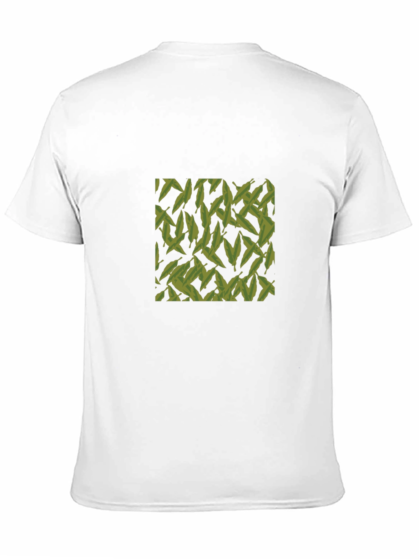 Leaf Pattern Black T-Shirt